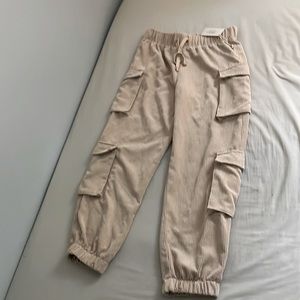 waffle knit cargo joggers, Forever 21